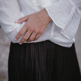 Ασημένιο Βραχιόλι "Πολύχρωμα Λουλούδια" με Επιχρύσωση 18Κ