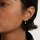 Сет обеци с кристали и 18К златно покритие, хипоалергенни и водоустойчиви, различни модели.