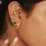 Златни обеци Everyday с 18К покритие, хипоалергенна медицинска стомана, 6 бр.