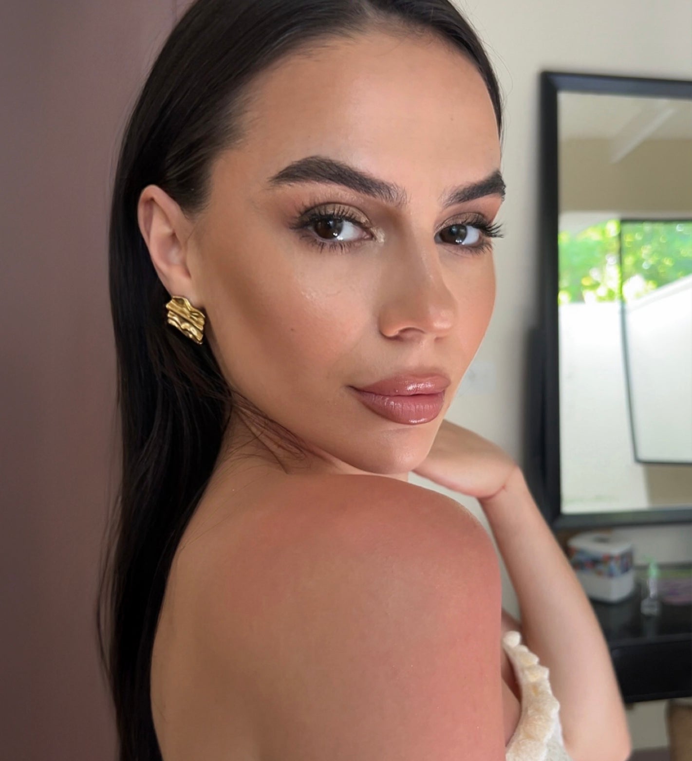 позлатени обеци