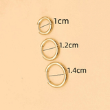 Χρυσά σκουλαρίκια κρίκοι 3 τεμ