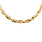 Κολιέ με πλέξη φίδι με επιχρύσωση  18 καρατίων