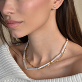 Διπλό Κολιέ Φυσική Πέρλα με 18Κ Χρυσή Επίστρωση