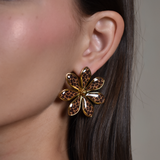 Обеци Леопардова Шарка с 18К Златно Покритие