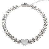 Βραχιόλι καρδιά με φίλντισι σε χρυσό χρώμα