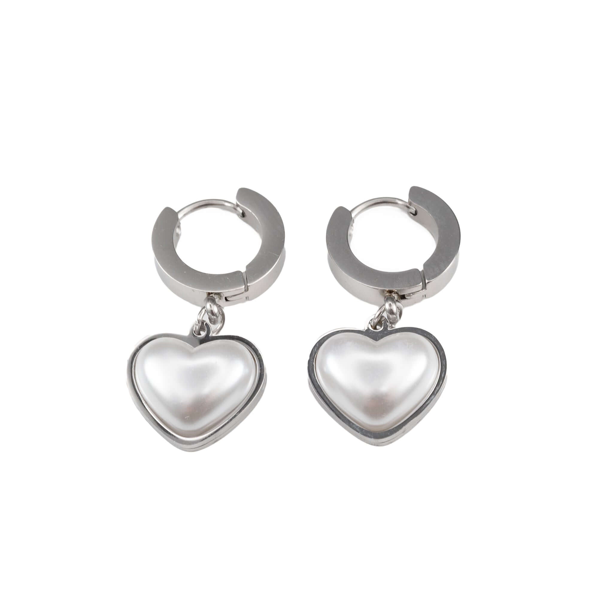 Σκουλαρίκια Καρδιά Χειρουργικό Ατσάλι — 2 χρώματα