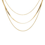 Εντυπωσιακό τριπλό κολιέ σε δύο χρώματα