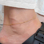 Сребърна Гривна за Глезен Нежност S925, елегантен модел с родиево покритие, перфектна за летния сезон.