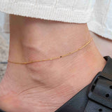 Сребърна Гривна за Глезен Нежност S925, елегантен модел с родиево покритие, перфектна за летния сезон.