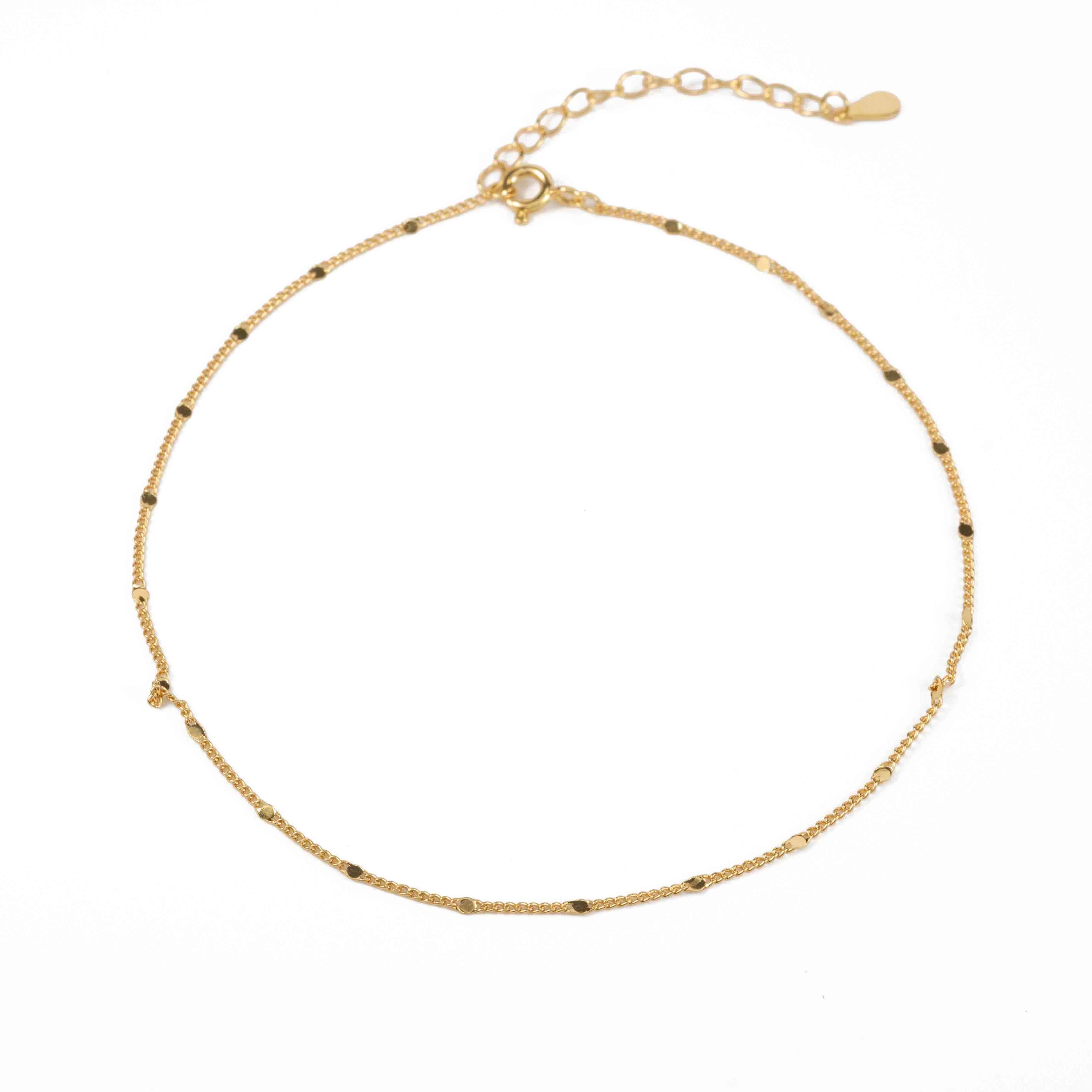 Сребърна Гривна за Глезен Нежност S925 с родиево покритие и златни акценти