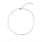 Сребърна Гривна за Глезен Нежност S925 с родиево покритие и сертификат за качество