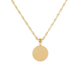 Колието Златен Кръг с 18К Позлата – Персонализирано с Гравиране, изчистен медальон и нежна верижка.