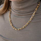 Κολιέ Αλυσίδα με 16Κ Επιχρύσωση σε 2 Χρώματα