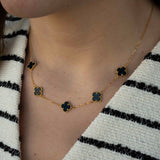 Ασημένιο Κολιέ Τριφύλλι με 18Κ Επιχρύσωση S925