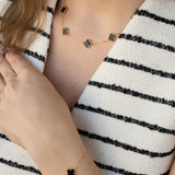 Сребърна Гривна Детелинка с 18К Златно Покритие S925