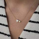 Двойно Колие Сърце със Седеф