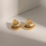 Обеци Перличка с 18К Позлата – златисти обеци в модел мидичка, 1.8 cm диаметър.