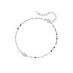 Сребърна Гривна за Глезен Разкош S925 с родиево покритие и сертификат за качество.