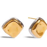 Обеци Сияние Дуо с 18К Позлата - златисти и сребристи както и подходящи за всяка визия.