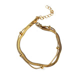 Χρυσό διπλό βραχιόλι Vanity