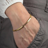 Διπλό εύκαμπτο βραχιόλι σε χρυσό χρώμα