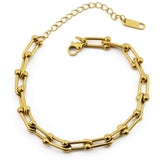 Βραχιόλι με διπλή πλέξη σε χρυσό χρώμα