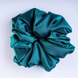 Голямо сатенено скрънчи-blue