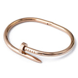 Βραχιόλι από χειρουργικό ατσάλι "Καρφί" - χρυσό