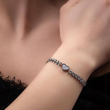 Βραχιόλι καρδιά με φίλντισι σε χρυσό χρώμα