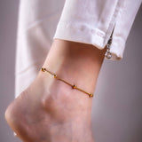 Χρυσό βραχιόλι ποδιού Elegance
