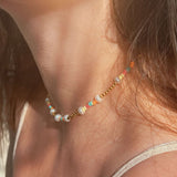 Колие Wave с Мъниста с 18к Златно Покритие