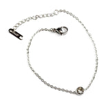 Ασημί βραχιόλι με κρύσταλλο