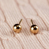 Комплект топче златист - обеци + колие