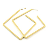 Χρυσοί τετράγωνοι κρίκοι