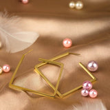 Χρυσοί τετράγωνοι κρίκοι