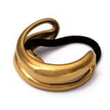 Ластик за коса Рома с иновативен златист дизайн от медицинска стомана, елегантен и стилен аксесоар.