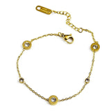 Μαλακό χρυσό βραχιόλι με κρύσταλλο