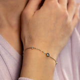 Μαλακό χρυσό βραχιόλι με κρύσταλλο