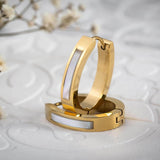 Μινιμαλιστικά χρυσά σκουλαρίκια από φίλντισι