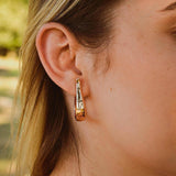 Σκουλαρίκια Alyssa Ροζ Χρυσό