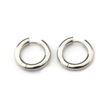 Οβάλ ασημί σκουλαρίκια από ατσάλι