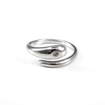 Пръстен Lyna с 18К златно покритие, медицинска стомана 304L, модерен и фин дизайн, регулируем размер.