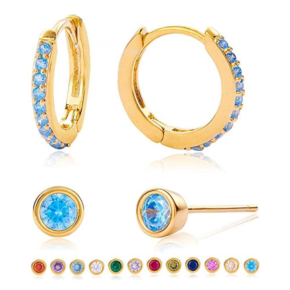 Ασημένια σκουλαρίκια 4 τμχ S925 Silver