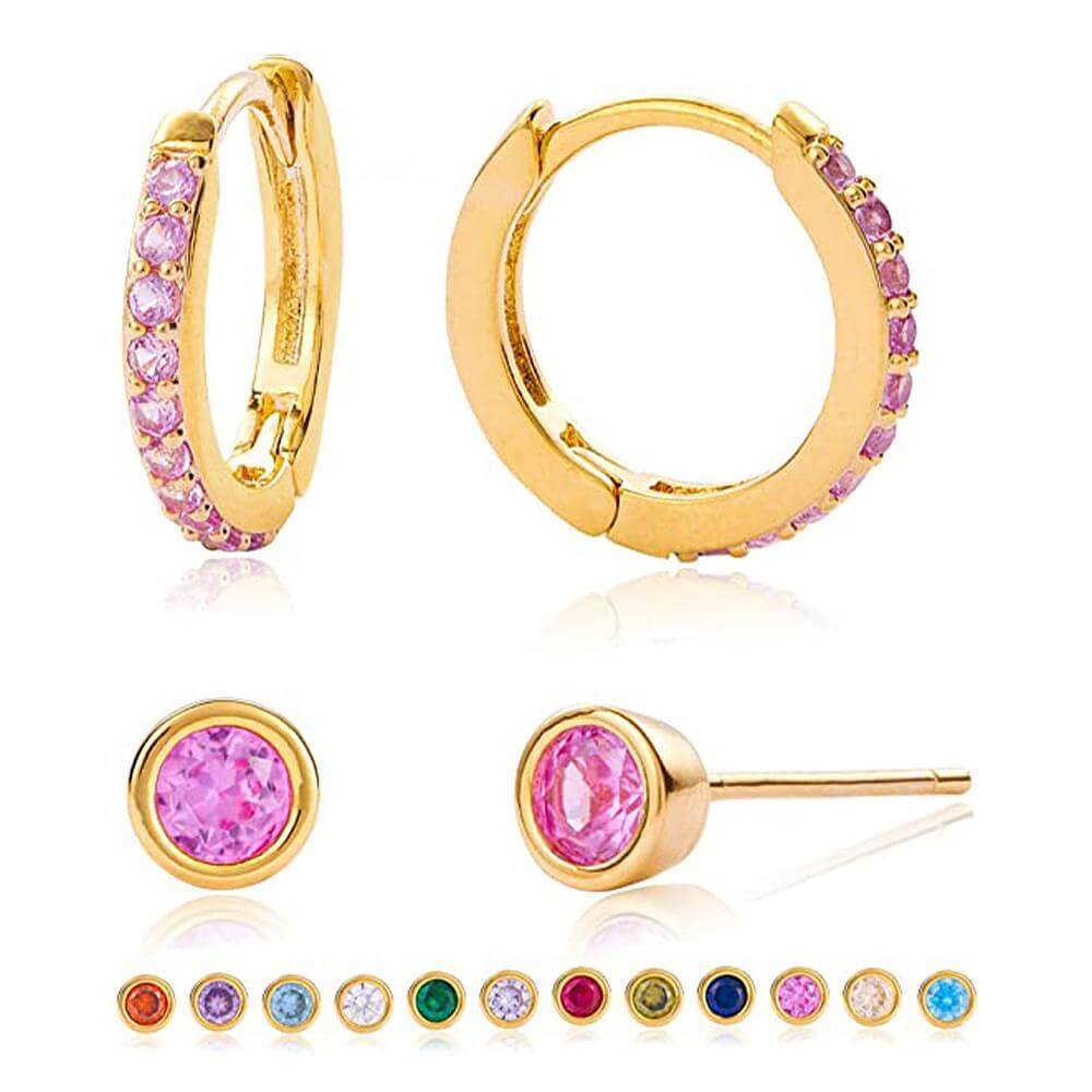 Ασημένια σκουλαρίκια 4 τμχ S925 Silver