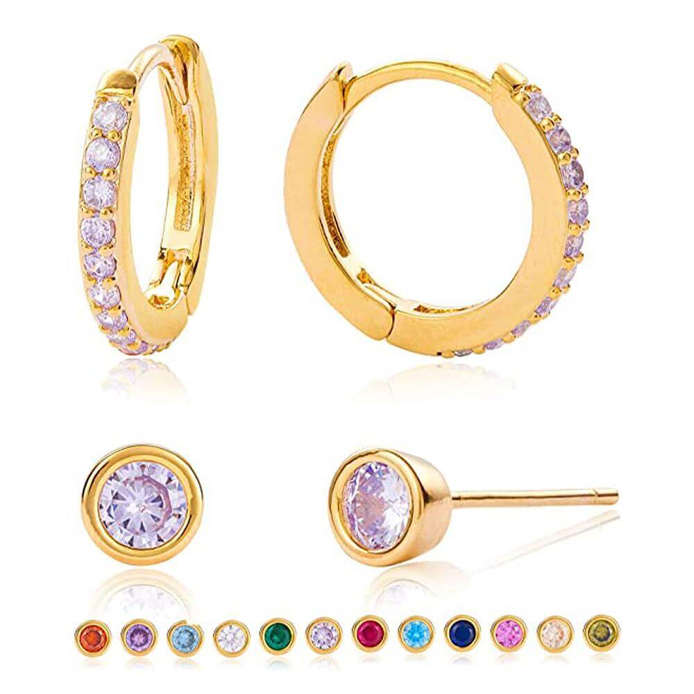 Ασημένια σκουλαρίκια 4 τμχ S925 Silver