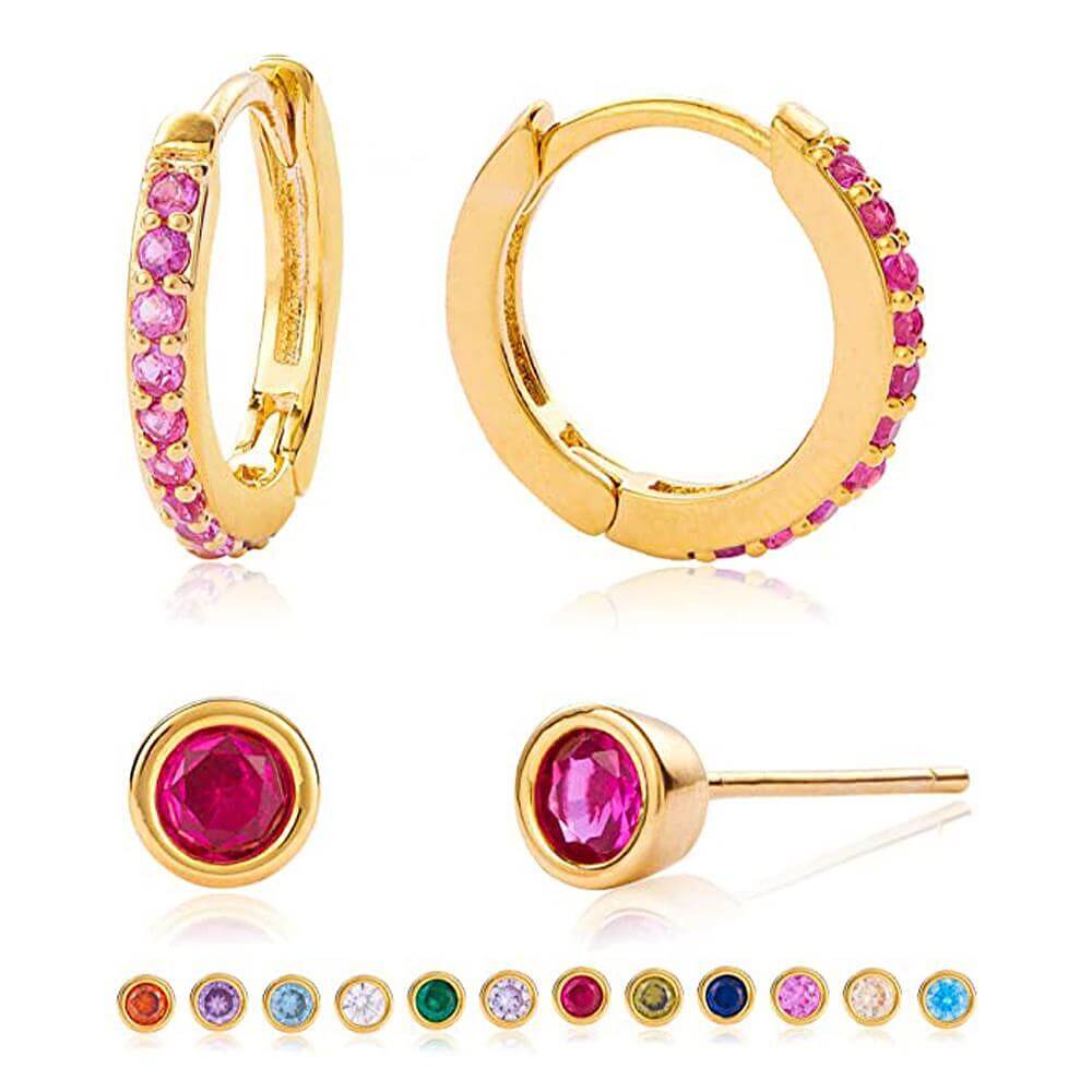 Ασημένια σκουλαρίκια 4 τμχ S925 Silver