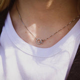 Сребърно колие с геометрични форми S925 Silver