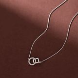 Сребърно колие с геометрични форми S925 Silver