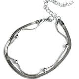Ασημί διπλό βραχιόλι Vanity
