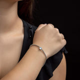 Ασημί βραχιόλι Glamour